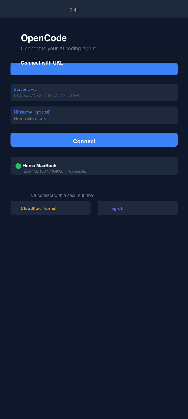 OpenCode Mobile screenshot 1