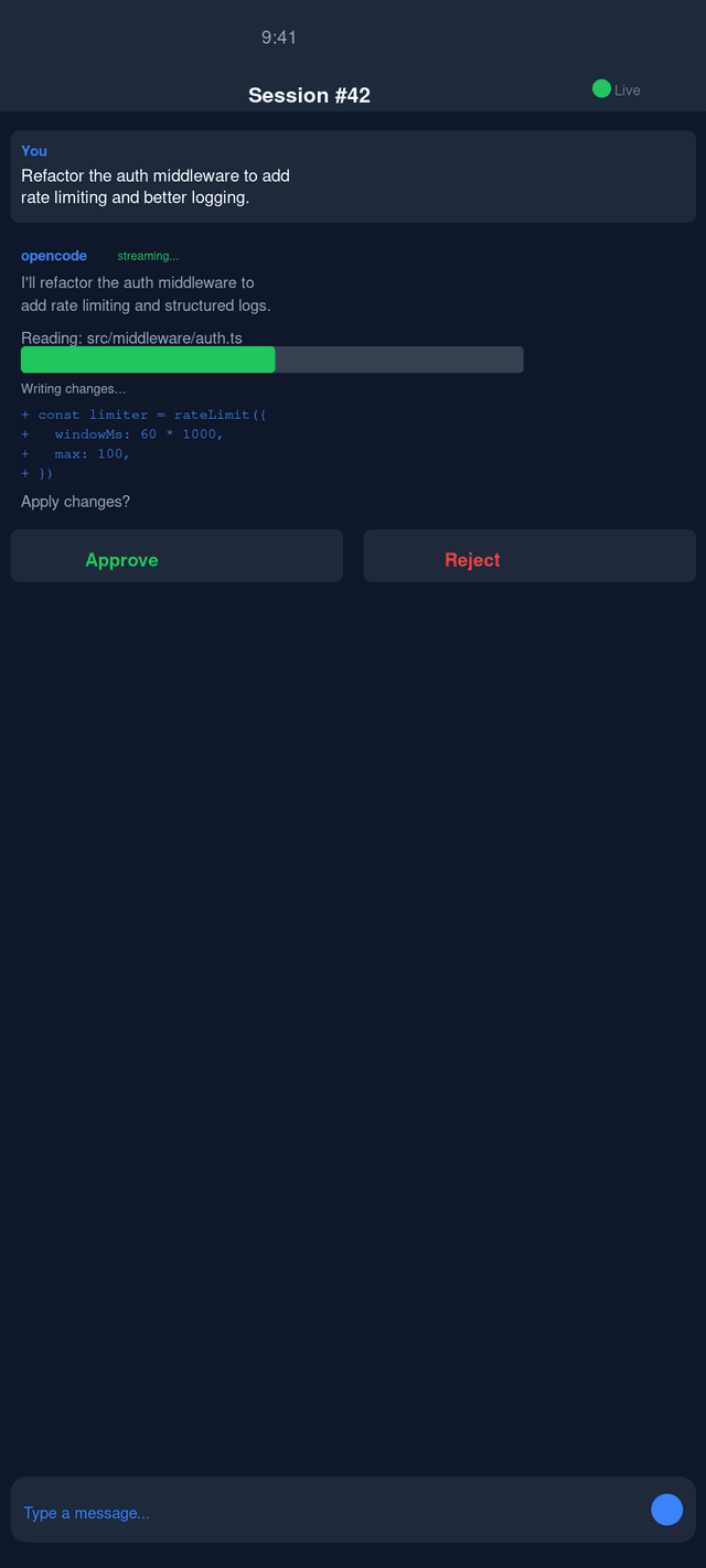 OpenCode Mobile screenshot 2